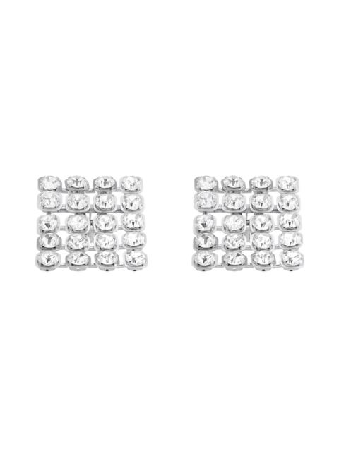 BALENCIAGA Women's 10pm Earrings in Shiny Silver