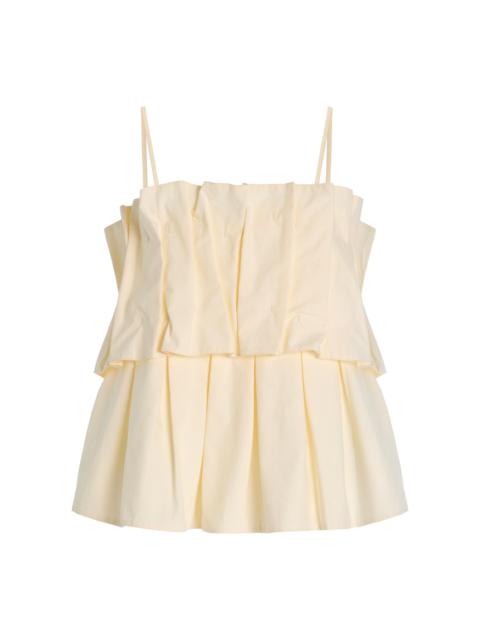 House of Dagmar Exclusive Sculpted Cotton Top ivory