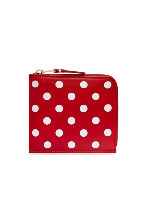 Comme Des Garçons polka-dot zip-around wallet