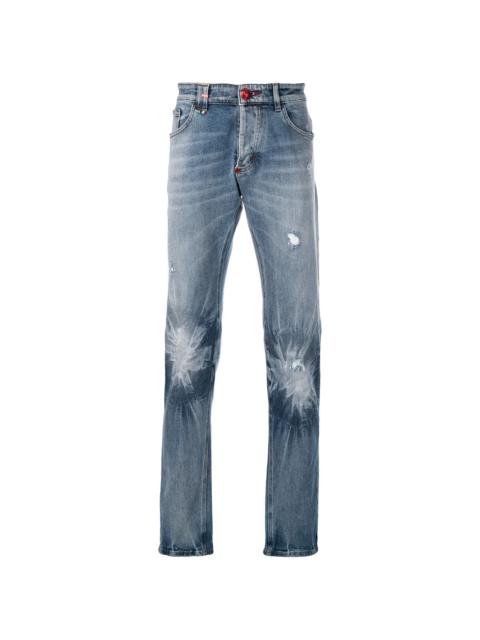 faded effect jeans