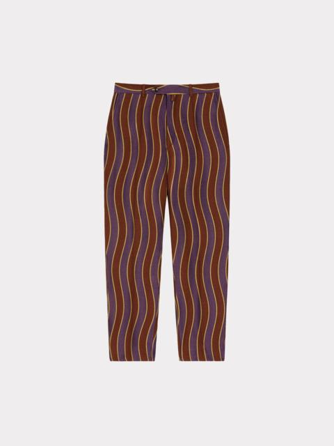 KENZO 'Wavy Stripe' slim cropped tailored trousers