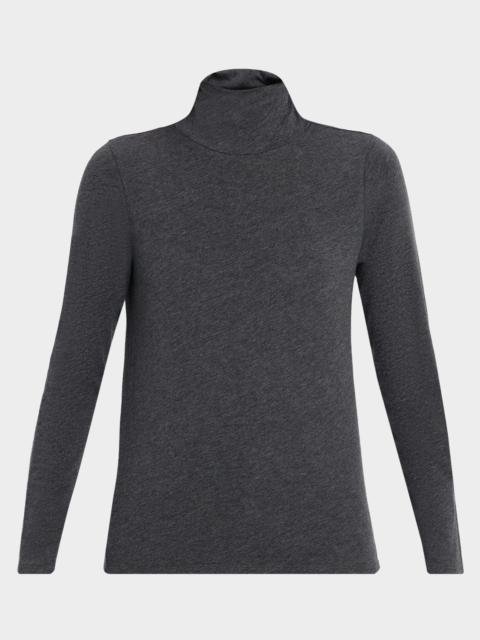 EILEEN FISHER Melange Sheer Knit Turtleneck Sweater