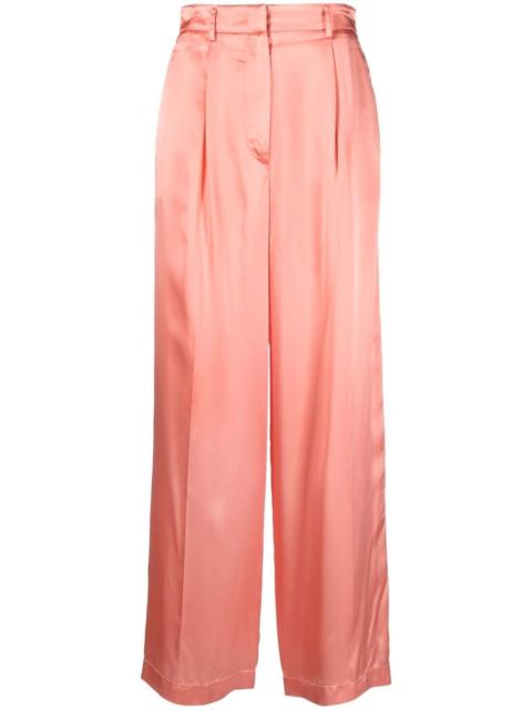 forte_forte satin-finish gathered trousers