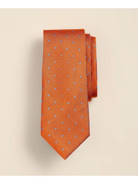 Brooks Brothers Silk Basketweave Dot Tie