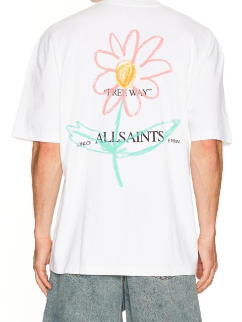 ALLSAINTS Crayo Short sleeve Crew in Optic White