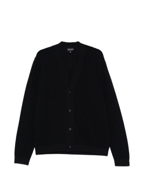 GIORGIO ARMANI textured buttoned cardigan