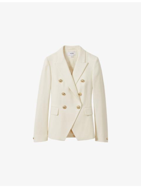 REISS Tally double-breasted tailored wool-blend blazer
