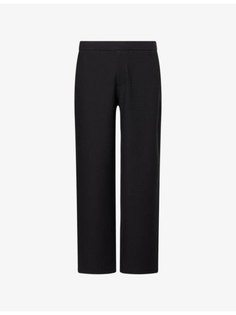 EMPORIO ARMANI Jacquard Relaxed-Fit Woven Track Bottoms