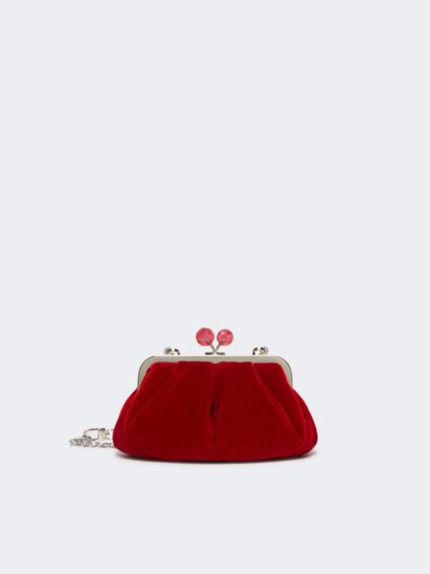 WEEKEND Max Mara GIOCHI Small cotton velvet Pasticcino Bag - RED