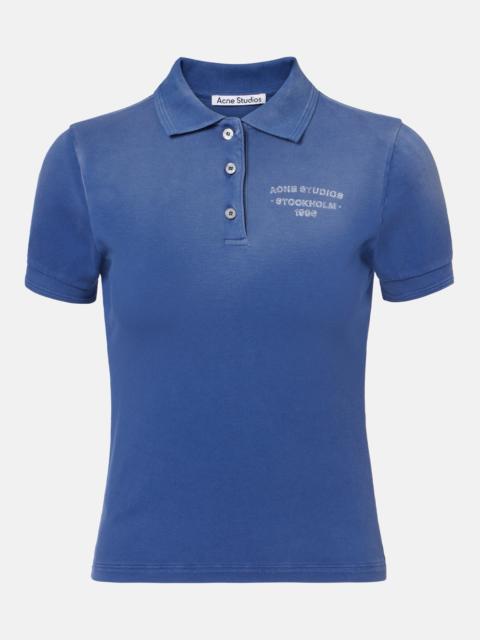 Acne Studios Faded cotton-blend piqué polo shirt