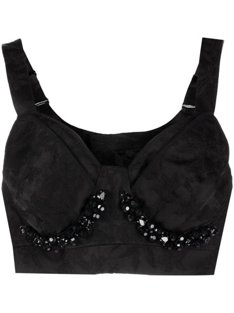 Simone Rocha crystal-embellished bustier top