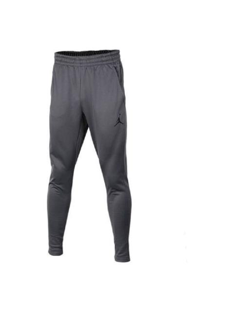 Jordan Men's Air Jordan Solid Color Logo Printing Elastic Waistband Sports Pants/Trousers/Joggers Gray 8660