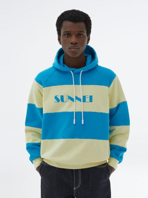 SUNNEI AZURE & LIGHT YELLOW HOODIE WITH LOGO