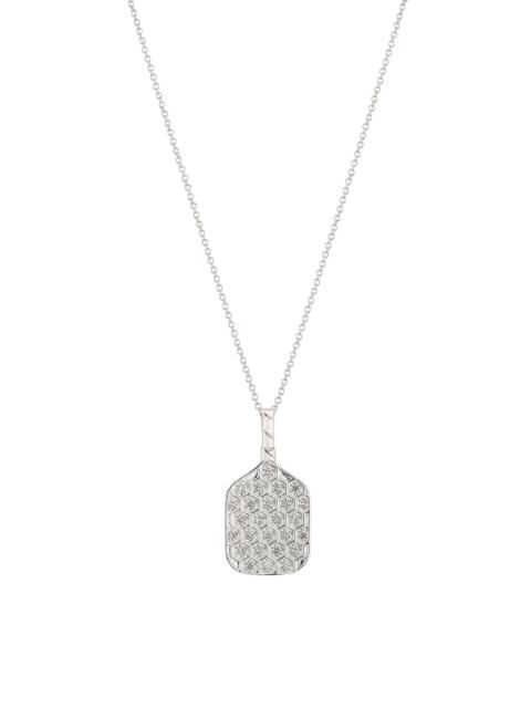 ROBERTO COIN Women's Pickleball Racket 18K White Gold & 0.20 TCW Diamond Necklace - White Gold