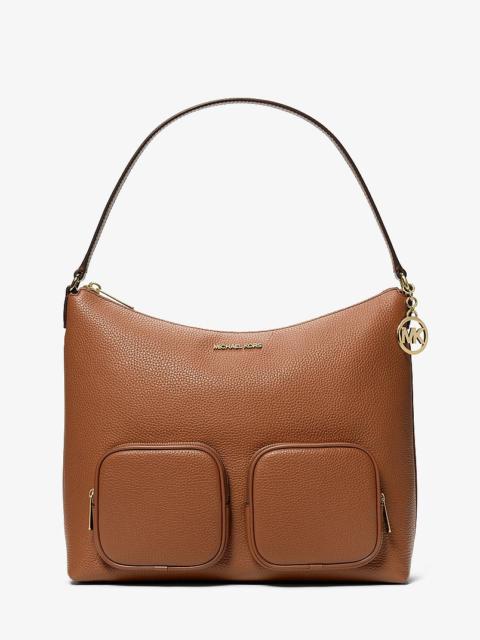 MICHAEL KORS Merritt Large Pebbled Leather Cargo Shoulder Bag