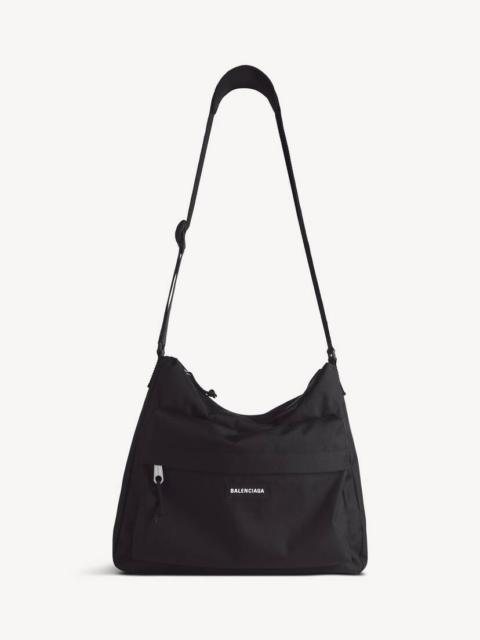 BALENCIAGA Men's Explorer Hobo Messenger Bag in Black