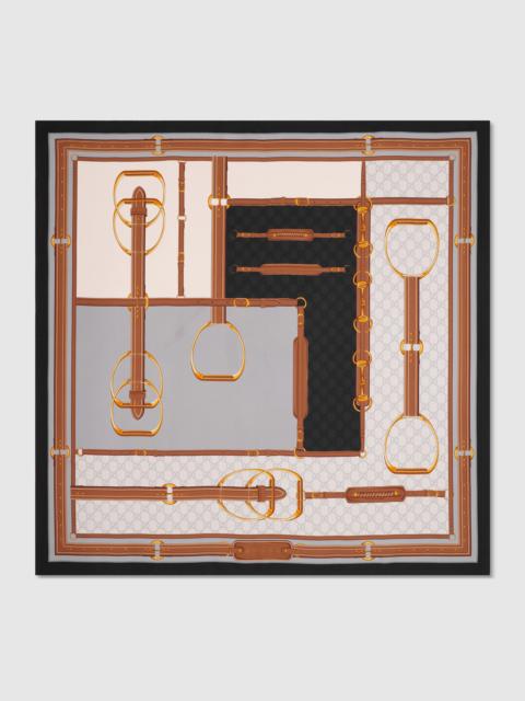 GUCCI Printed silk carré