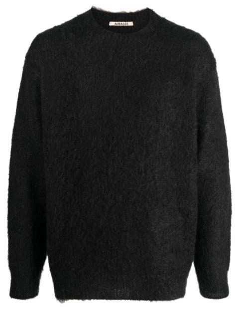 AURALEE fleece crew-neck jumper