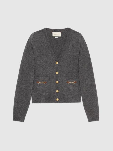 GUCCI Cashmere cardigan with Horsebit