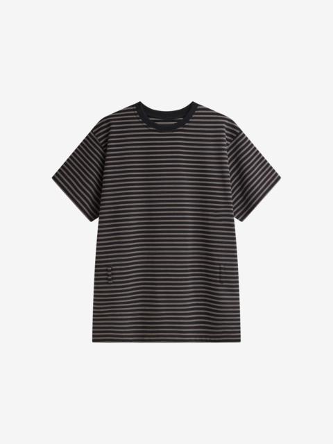 The Frankie Shop Hemse T-Shirt Dress - Black Multi Stripe