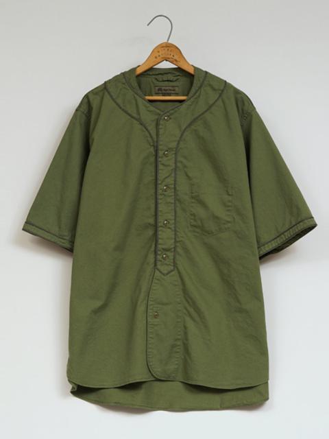 Nigel Cabourn Baseball Shirt Short Sleeve Type 2 in Green