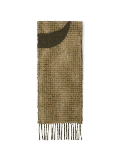 jacquard wool-blend scarf