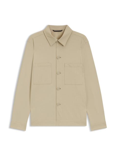 BOSS RELAXED-FIT OVERSHIRT IN STRETCH SEERSUCKER