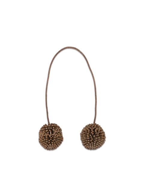 DRAGON DIFFUSION pom-pom leather bag charm