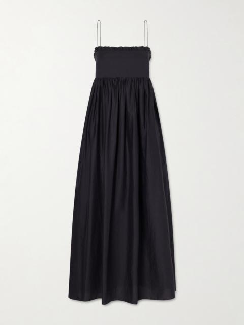 MATTEAU Empire Ruffled Cotton-poplin Midi Dress