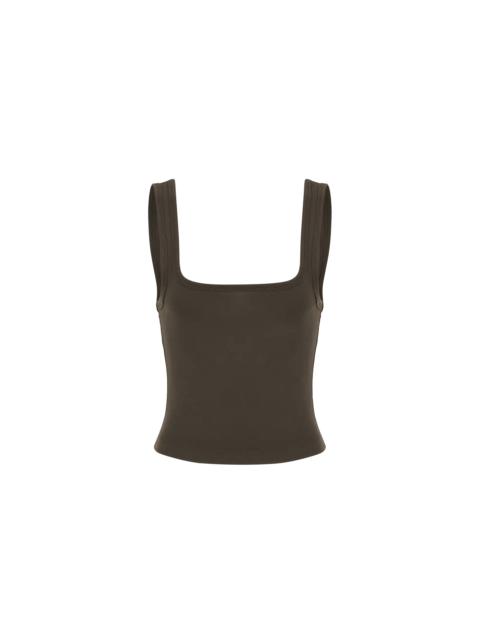 entire studios SQUARE NECK TANK BRUNETTE