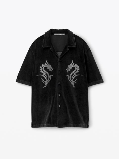 Alexander Wang dragon hotfix shirt in velour
