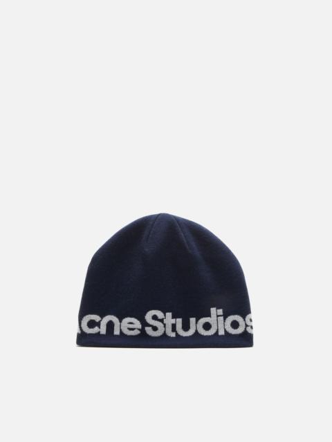 Acne Studios Wool knit beanie - Navy/white