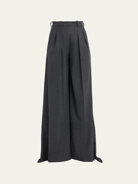 MICHAEL KORS COLLECTION Opera Wide-Leg Stretch Wool Trousers