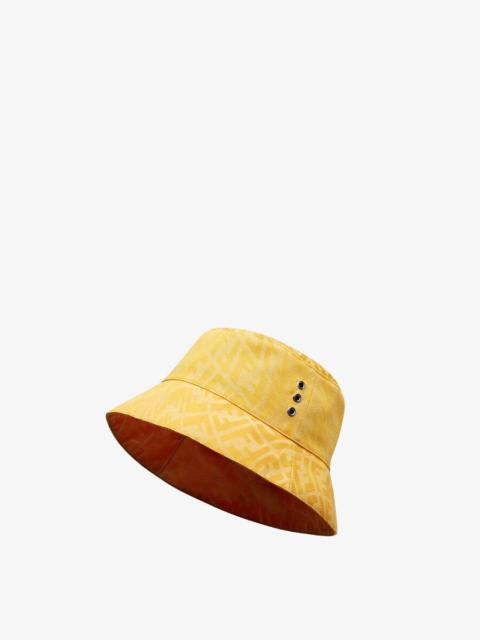 FENDI Yellow canvas bucket hat