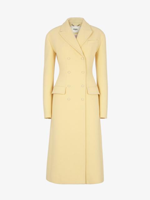 FENDI Yellow wool coat