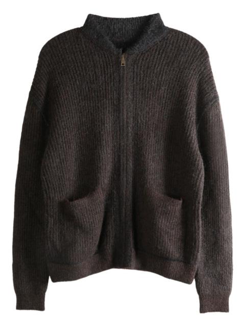 UMA WANG ribbed zip-front cardigan