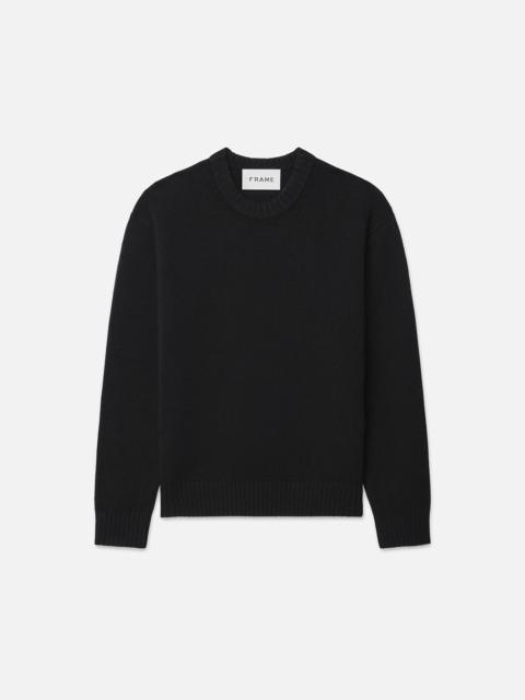FRAME The Cashmere Crewneck Sweater in Noir