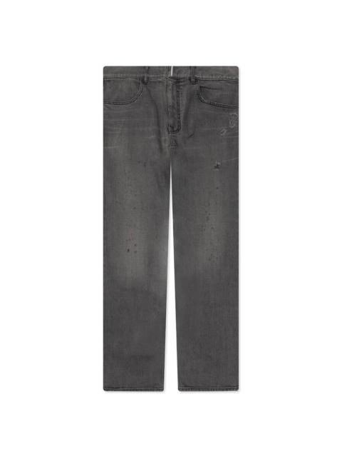 Givenchy DISTRESSED DENIM TROUSERS - BLACK