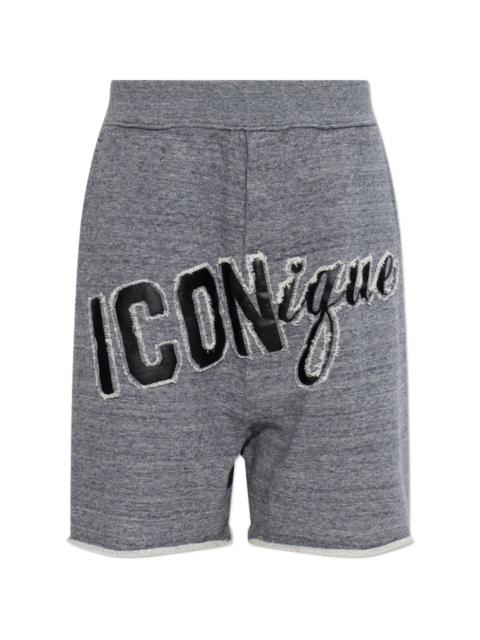DSQUARED2 appliqué frayed shorts