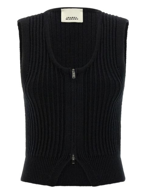 Isabel Marant Devima ribbed zip vest