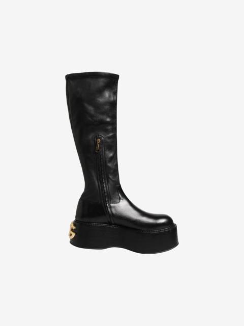 Dolce & Gabbana logo-plaque platform boots