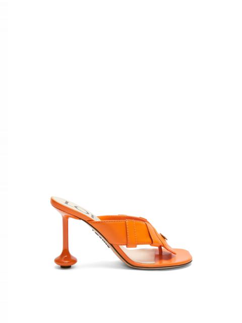 Toy Panta toe post heel sandal in lambskin