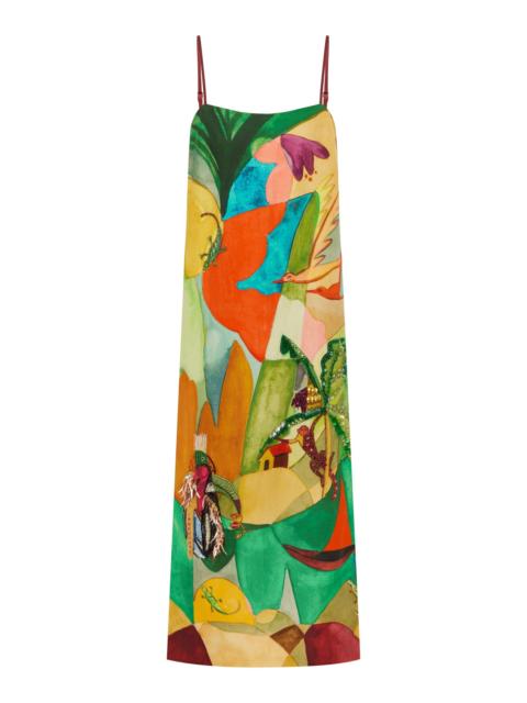 ALÉMAIS Mokshini Embellished Midi Dress