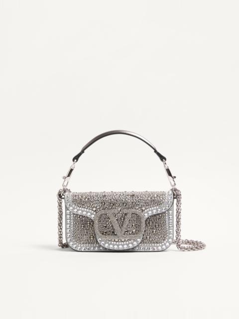 Valentino SMALL VALENTINO GARAVANI LOCÒ SHOULDER BAG WITH RHINESTONES