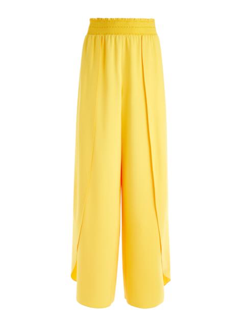 Alice + Olivia LARISSA SMOCKED WAIST BAND OPEN PLEAT PANT
