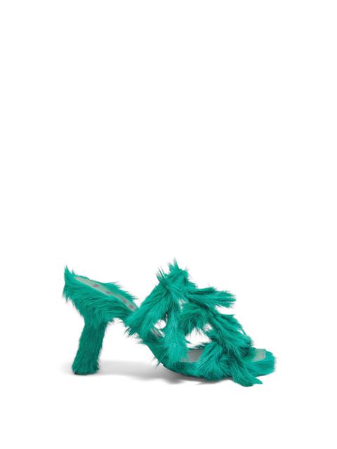 Loewe Petal sandal in hairy calfskin