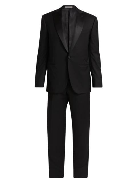 CORNELIANI Men's Virgin Wool Single-Breasted Tuxedo - Black