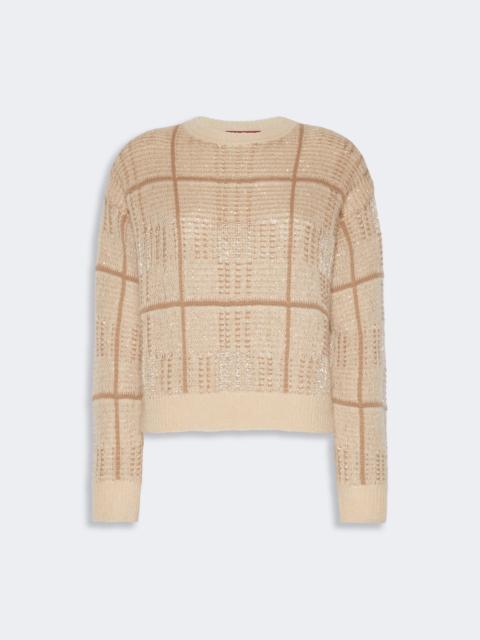 Max Mara GONDOLA Boxy-fit wool, mohair and cashmere sweater - ECRU