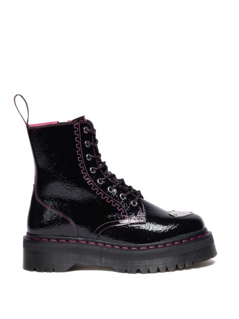 Dr. Martens Jadon Distressed Patent Leather Platform Boots