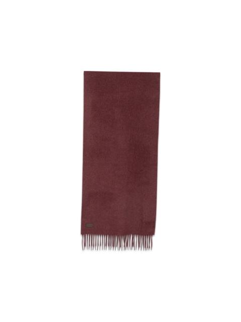 Canali fringed logo-patch scarf